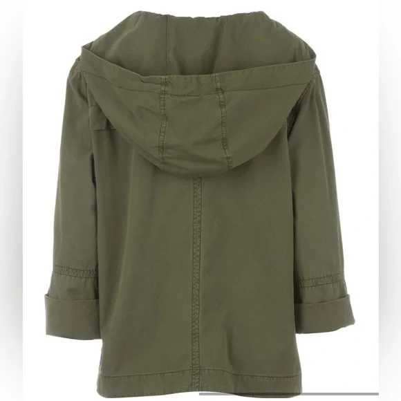 Free People Safari 100% Cotton Army Green Pullover Jacket $198 Retail Size L - Picture 5 of 13